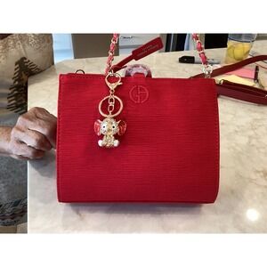 Georgio Armani Beauty Luxury‎ Designs Crossbody Bag, Chain Strap, Elephant Charm